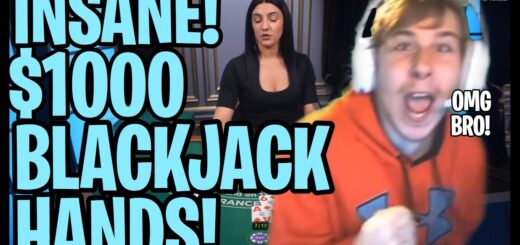 $1000 BLACKJACK HANDS! INSANE HIGH ROLLERS WITH LIVE DEALER!