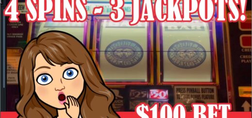 ?$100 Old School Pinball SLOT MACHINE ? BACK to BACK JACKPOTS THEN BOOM! Plus 3x4x5x Pay! ARIA?