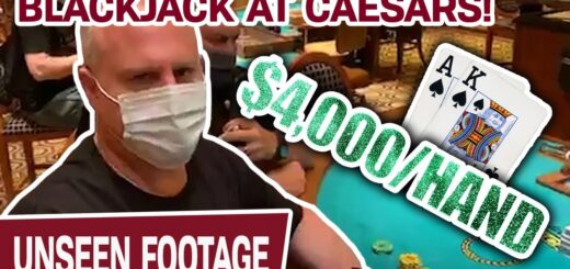 ? 1st TIME EVER BLACKJACK at Caesars! ? Up to $4,000 Per Hand - INSANITY