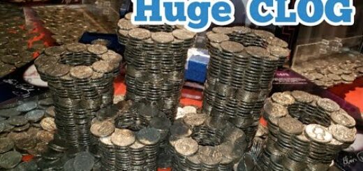 HUGE CLOG ... Inside The High Limit Coin Pusher Jackpot WON MONEY ASMR