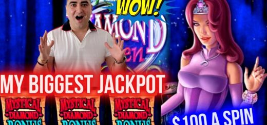 My BIGGEST JACKPOT On Diamond Queen Slot - $100 A Spin | Winning Mega Buck On Slot | SE-4 | EP-9