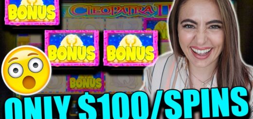 ONLY $100/SPINS on CLEO 2 in Vegas & Here's How Many JACKPOTS We Won!