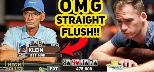Straight Flush in $300,000 No Limit Texas Hold'em Tournament!