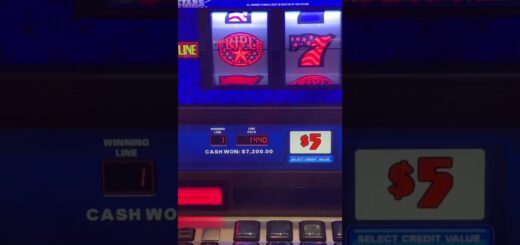 $7200 JACKPOT on Triple Stars High Limit slot machine at Bellagio Resort Casino Las Vegas