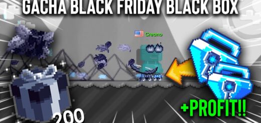 GACHA 200 BLACK FRIDAY BLACK BOXES!! (EZ INSANE PROFIT!!) | Growtopia