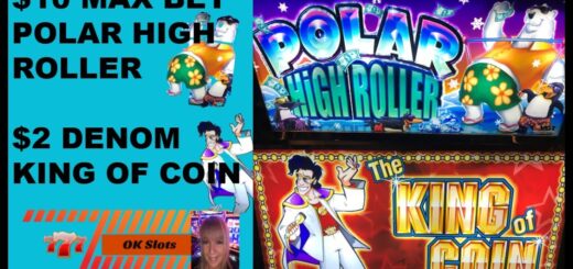 **  VGT LIVE PLAY ** $10 MAX BET POLAR HIGH ROLLER ** $2 KING OF COIN