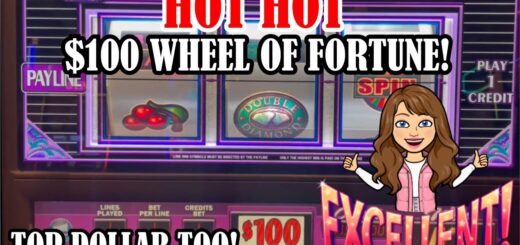 ?$100 WHEEL OF FORTUNE Slot Machine! ? Awesome Run of SPINS plus 5 DIGIT JACKPOT! TOP DOLLAR TOO?