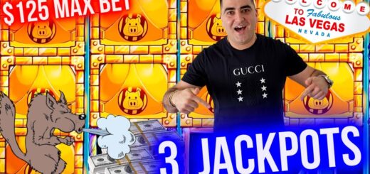 $125 A Spins Huff N Puff Slot 3 HANDPAY JACKPOTS | Winning Money At Casino