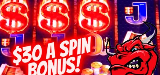 $30 A Spin Bonus On High Limit CASH BULL Slot Machine | High Limit Slot Play At Casino| SE-9 | EP-20