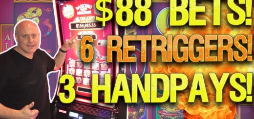 $88 BETS ?High Limit Dancing Drums! ?6 RETRIGGERS! ➡️3 JACKPOTS! | The Big Jackpot