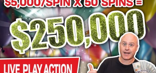 ? BIGGEST HIGH-LIMIT SLOT PLAY on YOUTUBE ? $250,000 at $5,000/Spin LIVE at Cosmo!