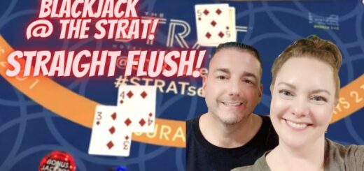 BLACKJACK at the STRAT!! EPISODE #8 - STEVE WINS BIG & HITS THE SIDEBETS!! LOUD CRAPS GUY ALERT lol