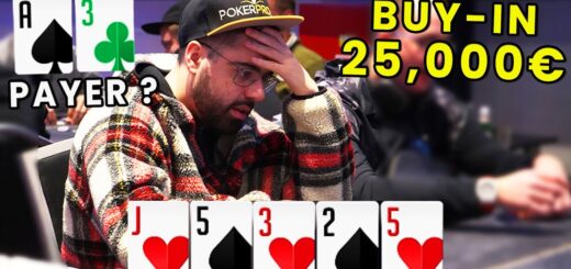 EST CE QUE J’HERO CALL CE COUP À TAPIS ?? TOURNOI à 25,000€ - WSOP EUROPE