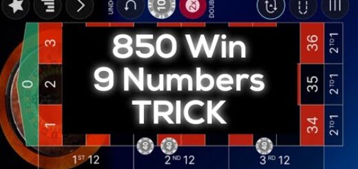 100% Win 500/1k Daily with 9 Numbers Roulette Secret Strategy