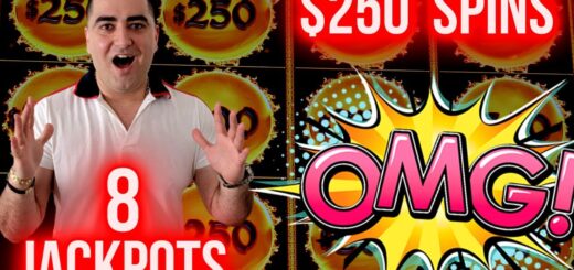 $250 Spins & 8 HANDPAY JACKPOTS On Dragon Cash Slot Machine | SE-9 | EP-7
