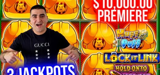 3 Jackpots On High Limit Lock It Link Slot Machines - Up To $100 Bets $10,000 Live Premiere Stream