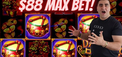 $88 Max Bet BIG JACKPOT On Dancing Drums Slot Machine | SE-9 | EP-24