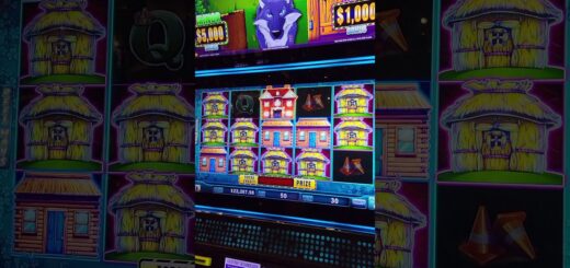 High Limit Huff N Puff Slot Machine BIG JACKPOT #Shorts
