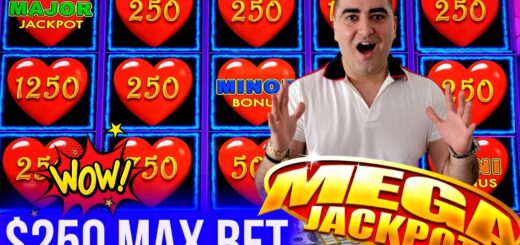 $250 A Spin Lightning Link MASSIVE HANDPAY JACKPOT | Winning Mega Bucks On Slots