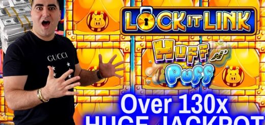 Over 130x HUGE JACKPOT On Huff N Puff Slot Machine
