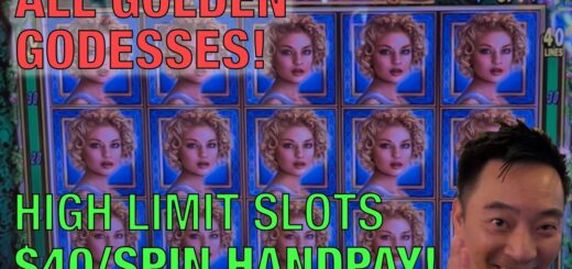 $54 Max Bet HANDPAY JACKPOT On High Limit GOLDEN GODDESS Slot | I Got ALL the GODESSES!