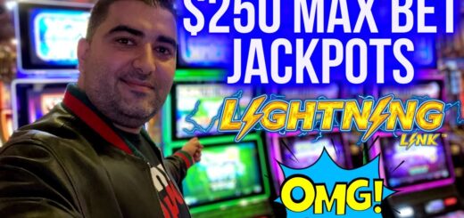 $250 Spin Lightning Link  Slot BIG JACKPOTS ! Las Vegas Casinos JACKPOTS
