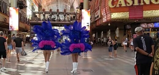 Click To Watch Fremont Street las vegas On A  hot tuesday 5/17/2022