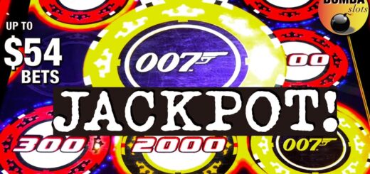 HANDPAY! Up to $54 Bets on Casino Royale  007 Casino Slot Machine Play Jackpot