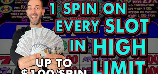 ? One Spin on EVERY Slot Machine in HIGH LIMIT at Coushatta Casino