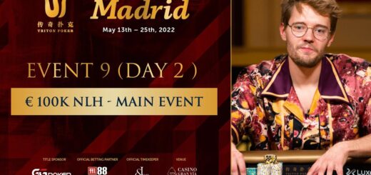 Triton Poker Madrid 2022 - Event #9 €100K NLH Main Event - Day 2