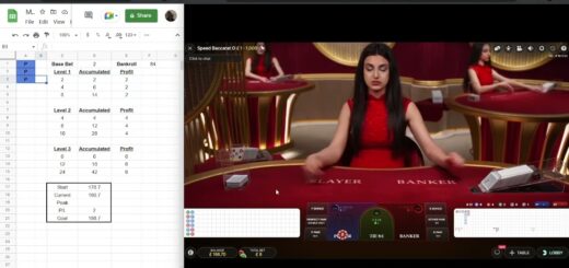 Baccarat strategy - Mirror betting with money management.