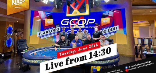 €83k for first- Final Table of €1.100 GCOP Main Events #10 live from King's Resort