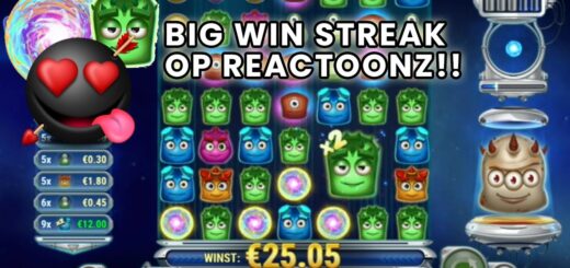 Reactoonz slot: dikke highrollers "big win" streak