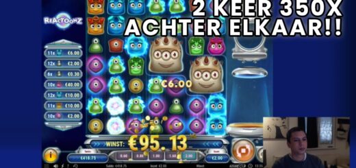 Uniek: 2 keer 15x groen in dezelfde Reactoonz bonus (te laat gefilmd helaas)