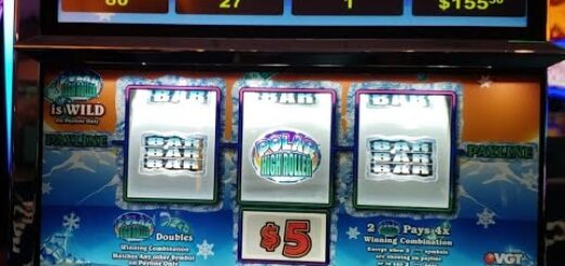 AWESOME WIN ON A 5 DOLLAR BET ON POLAR HIGH ROLLER AT KICKAPOO AND LIBERTY SPIRIT $$$  $$$ 