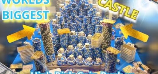WORLDS BIGGEST CASTLE INSIDE A HIGH RISK COIN PUSHER! WON GOLD & $$$! $20,000 Buy In! || JACKPOT ||