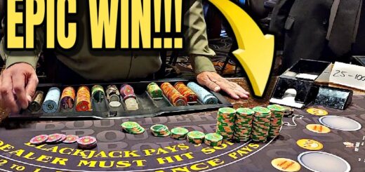 ? INSANE Blackjack WIN!  Gambling in a Las Vegas Casino!!