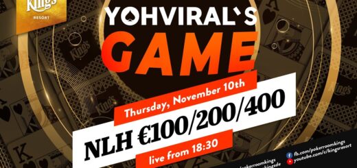 Yoh Viral's High Stakes  Cash Game  NLH €100/€200, live from King´s Resort