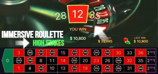 High Stakes at Immersive Roulette with my Roulette system!