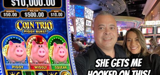 MASSIVE BETS on Coin Trio PIGGY BURST Choctaw Durant  HUGE JACKPOTS!