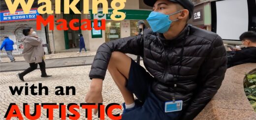 Walking with an Autistic Teenager in Macau (Autism Awareness). Senado Square.