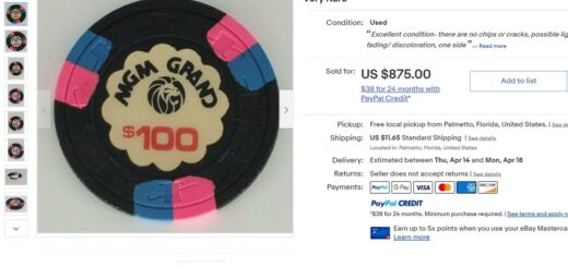 High Roller Table March 2022 - Top 10 Casino Chips Sold