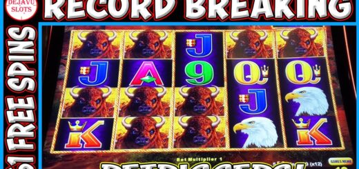 OMG WE BROKE OUR RECORD 61 FREE SPINS ON HIGH LIMIT BUFFALO LINK SLOT AT YAAMAVA CASINO