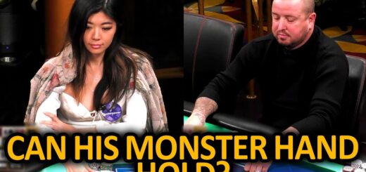 She Flopped Almost Dead With Pocket Kings... @HustlerCasinoLive