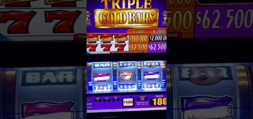 ?TRIPLE GOLD BARS? MASSIVE JACKPOT HANDPAY $18,000 WIN! $100 A PULL SLOT MACHINE?