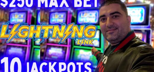 $250 Max Bet LIGHTNING LINK & 10 HANDPAY JACKPOTS