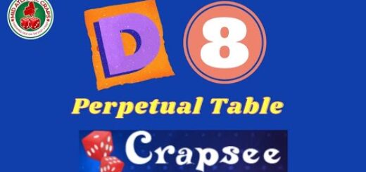 D8's Day 11 February Perpetual Table A9U7S2 #crapsee #midatlanticcraps #livecraps