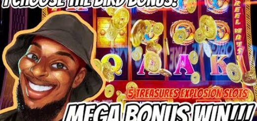 $5.88 BET! ★MEGA★ WIN BIRD BONUS ON 5 TREASURES EXPLOSIONS SLOTS AT CASINO