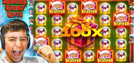 RECORD 40 FREE SPINS On SANTA'S GREAT GIFTS!! (BONUS HUNT OPENING)