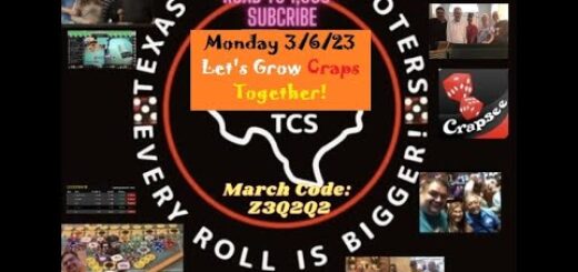 TCS LIVE CRAPSDay5 #crapsee  Z3Q2Q2 MONDAY  #texascrapsshooters #crapslive #dice #livecraps #craps